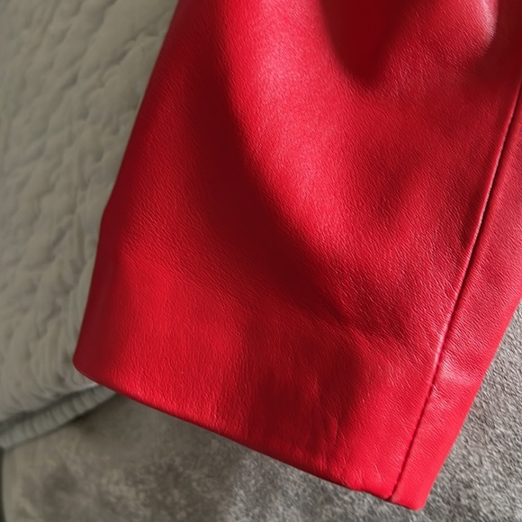Jones New York Red Leather Blazer - Picture 7 of 11